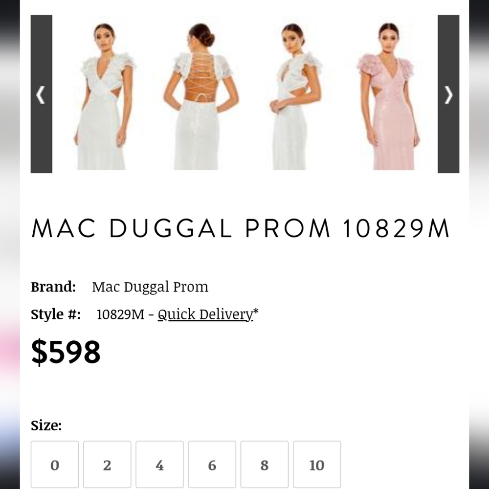 NEW! ๐ค Mac Duggal Bridal 10829 Sleeves Dress - Full Sequined A-Line Prom Dress - Picture 6 of 15